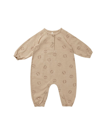 Rylee + Cru Henley Bubble Jumpsuit, Baseball